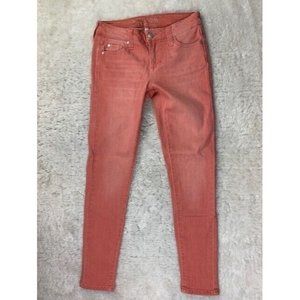 Body Sculpt Size 1 25 Womens Jeans Light Orange Mid Rise Ankle Skinny St…